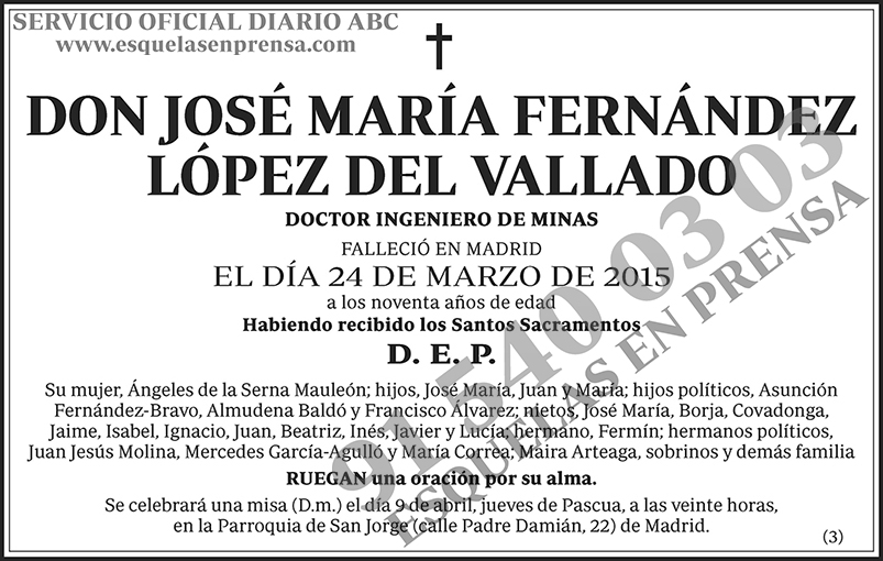 José María Fernández López del Vallado